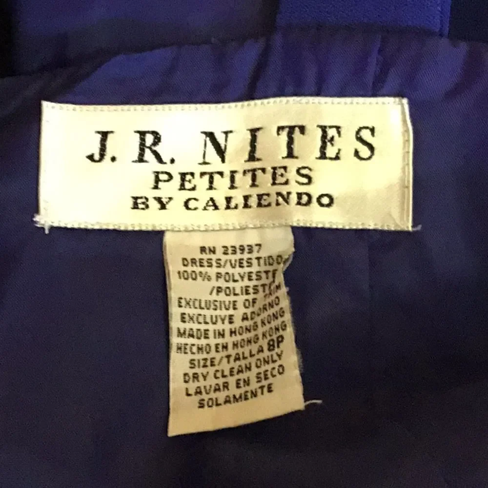 JR NITES a size 8 petite maxi dress with matching short beaded jacket